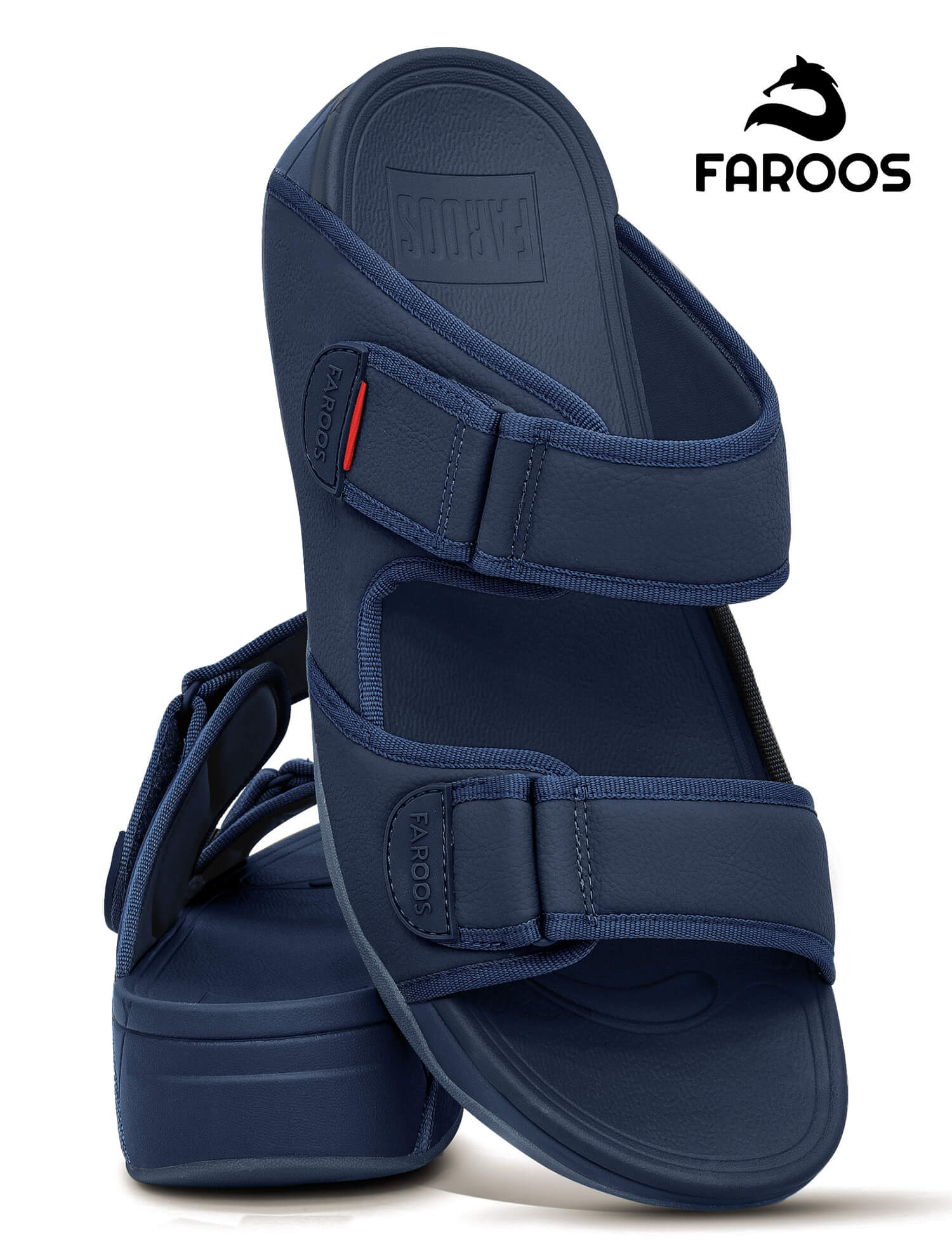 Faroos[F384]M128 Navy Gents Arabic Sandal