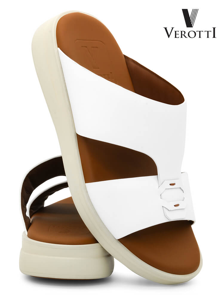Verotti[X542]VTTW-07 White Gents Arabic Sandal