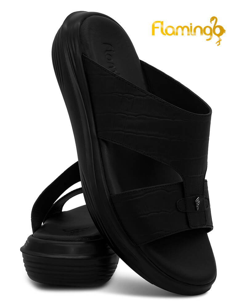 Flamingo Premium[FG158]8078 Black Gents Arabic Sandal
