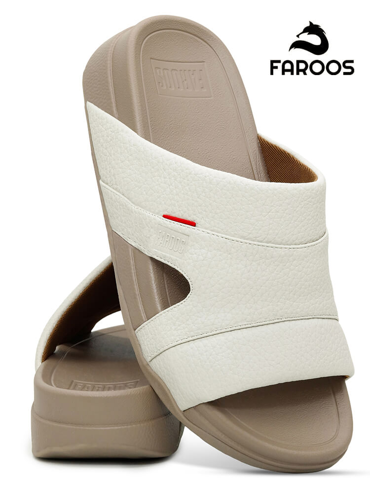 Faroos[F524]M002 Light Gray Gents Arabic Sandal