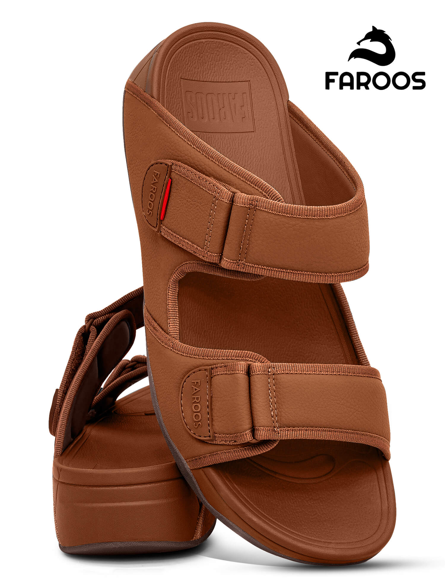 Faroos[F386]M128 Tan Gents Arabic Sandal