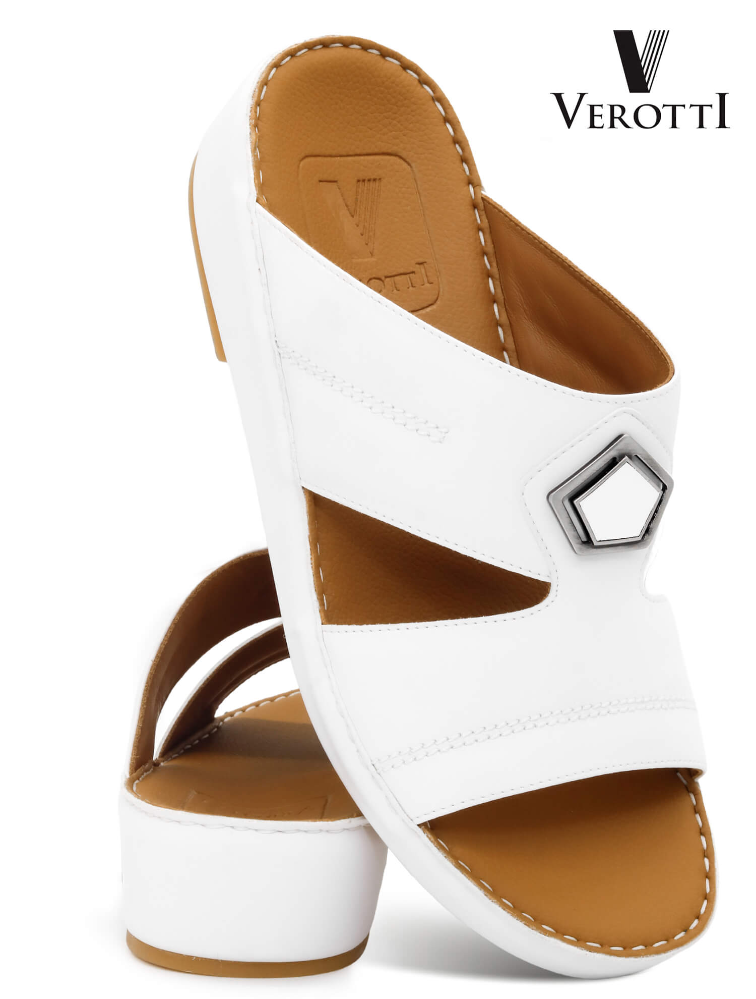 Verotti[X513]V-132 White Gents Arabic Sandal