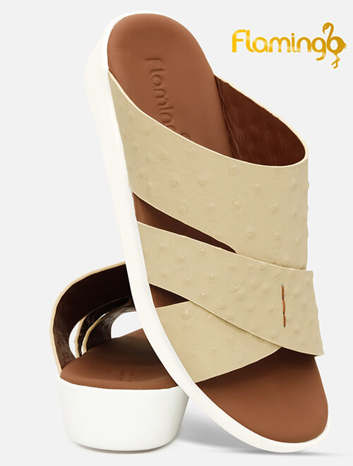 Flamingo Premium[FG142]817 [LP] OST  Beige Gents Arabic Sandal