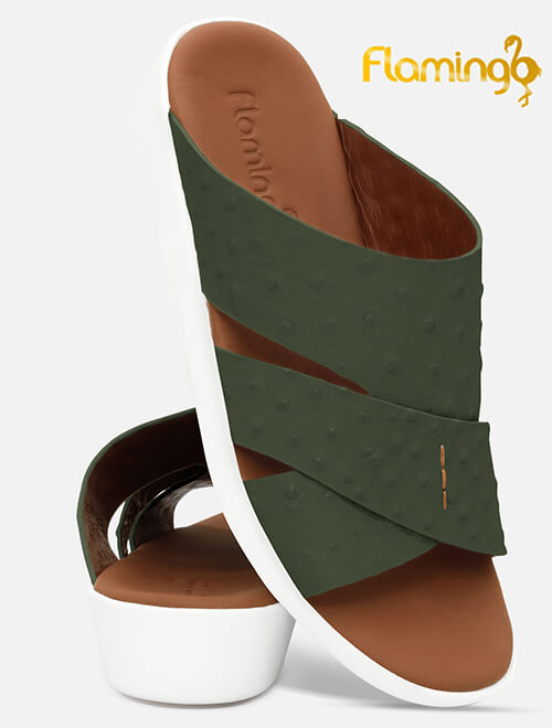 Flamingo Premium[FG143]817 [LP] OST  Olive Gents Arabic Sandal